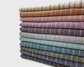 Lightweight Hemp Organic Cotton Fabric Stripe by 0.5 Metre, Organic Woven Fabric, Stripe Fabric, Hemp Fabric, Yarn Dyed Fabric, Eco-friendly