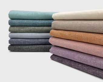 Lightweight Hemp Organic Cotton Fabric Solid by 0.5 Metre, Organic Woven Fabric, Hemp Fabric, Organic Yarn Dyed Fabric, 12 colour options