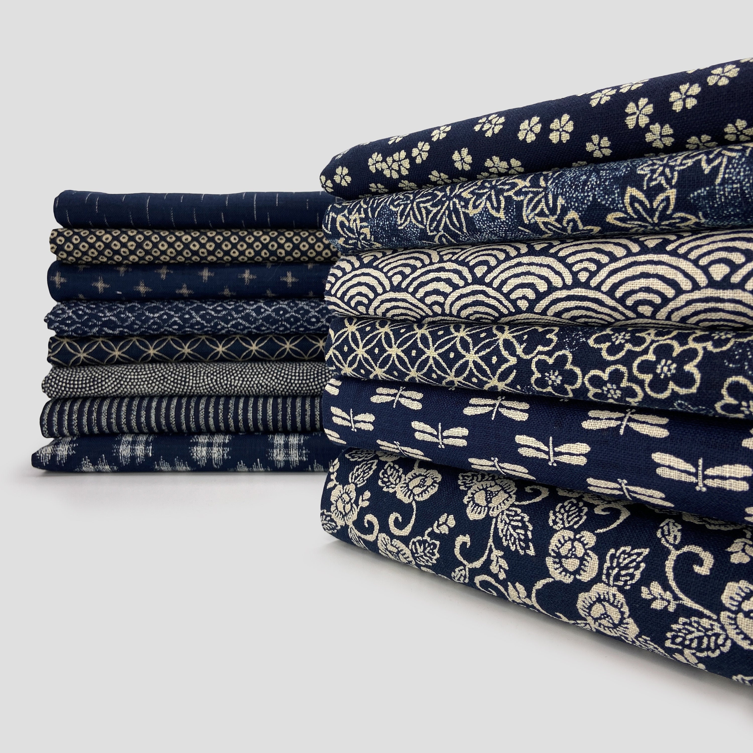 Japanese Cotton Indigo Printed Sheeting Uneven Yarns Fabric by - Etsy