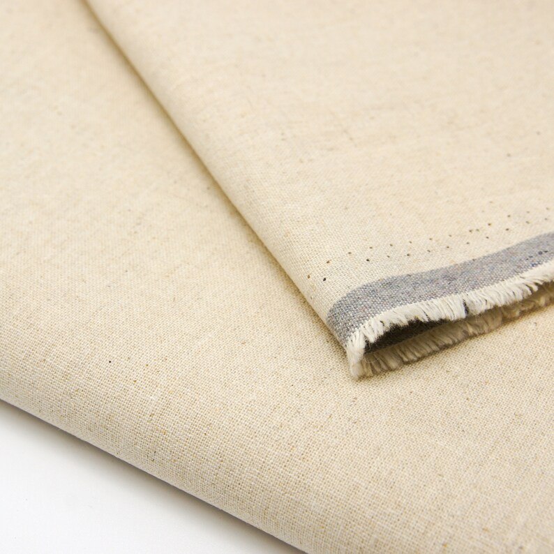 Linen Organic Cotton Fabric by 0.5 Metre Natural Linen Etsy UK
