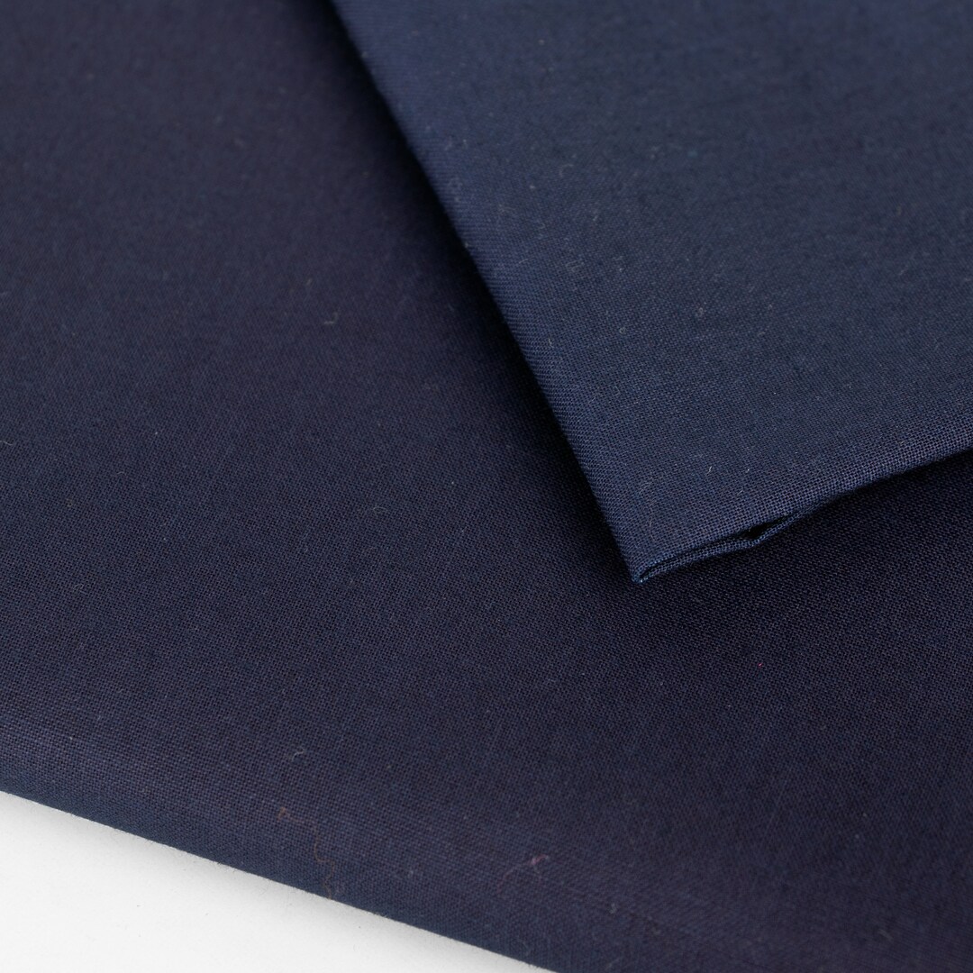 Japanese Cotton Indigo Dyed Sheeting Fabric by 0.5 Metre, Smooth Blue ...