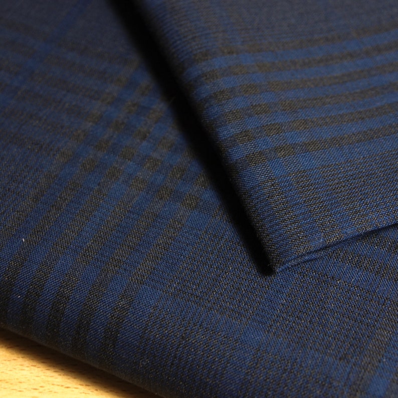 Blue Yarn Dyed Striped Jersey Fabric by the 0.5m 2 colours 1.5m wide