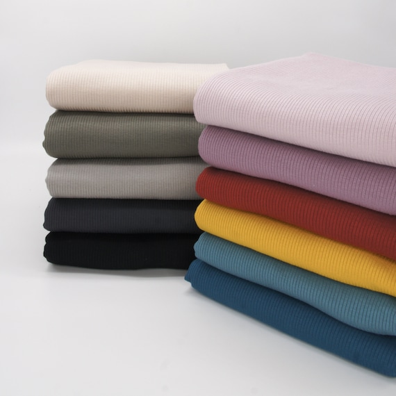 Tencel Modal Spandex Ribbed Knit Fabric by 0.5 Metre, Spandex Rib