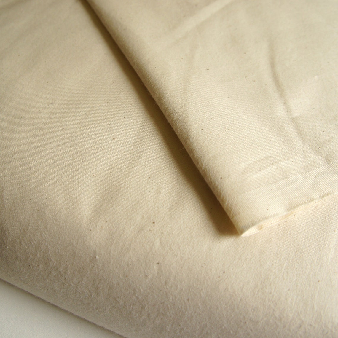 60 Unbleached Cotton Pillow Ticking Fabric by the metre Etsy