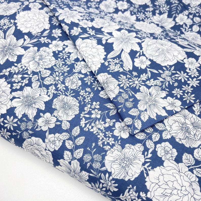 Japanese Cotton Printed Floral Lawn Fabric by 0.5 Metre Etsy