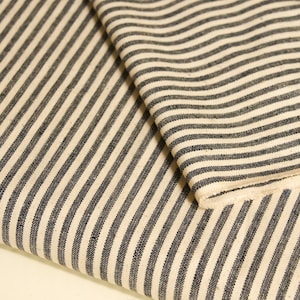 Stripe Hemp Organic Cotton Canvas Fabric by 0.5 Metre, Organic Stripe Fabric, Organic Cotton Canvas Fabric, Hemp Stripe Canvas Fabric
