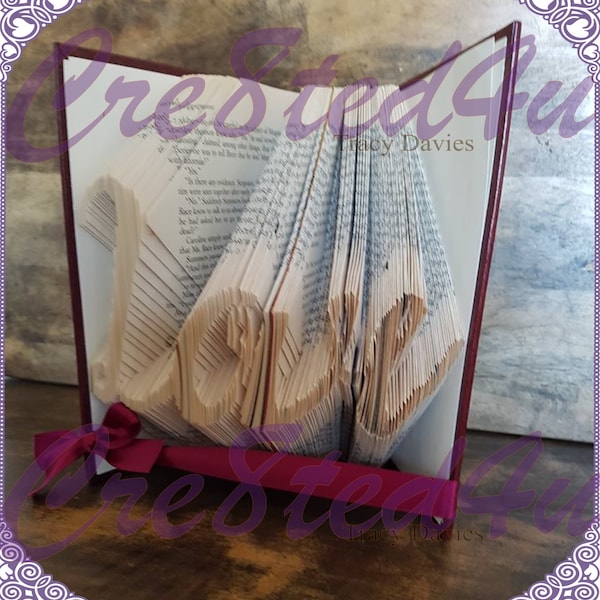 Love (word)  MMF book folding pattern with free book folding tutorial