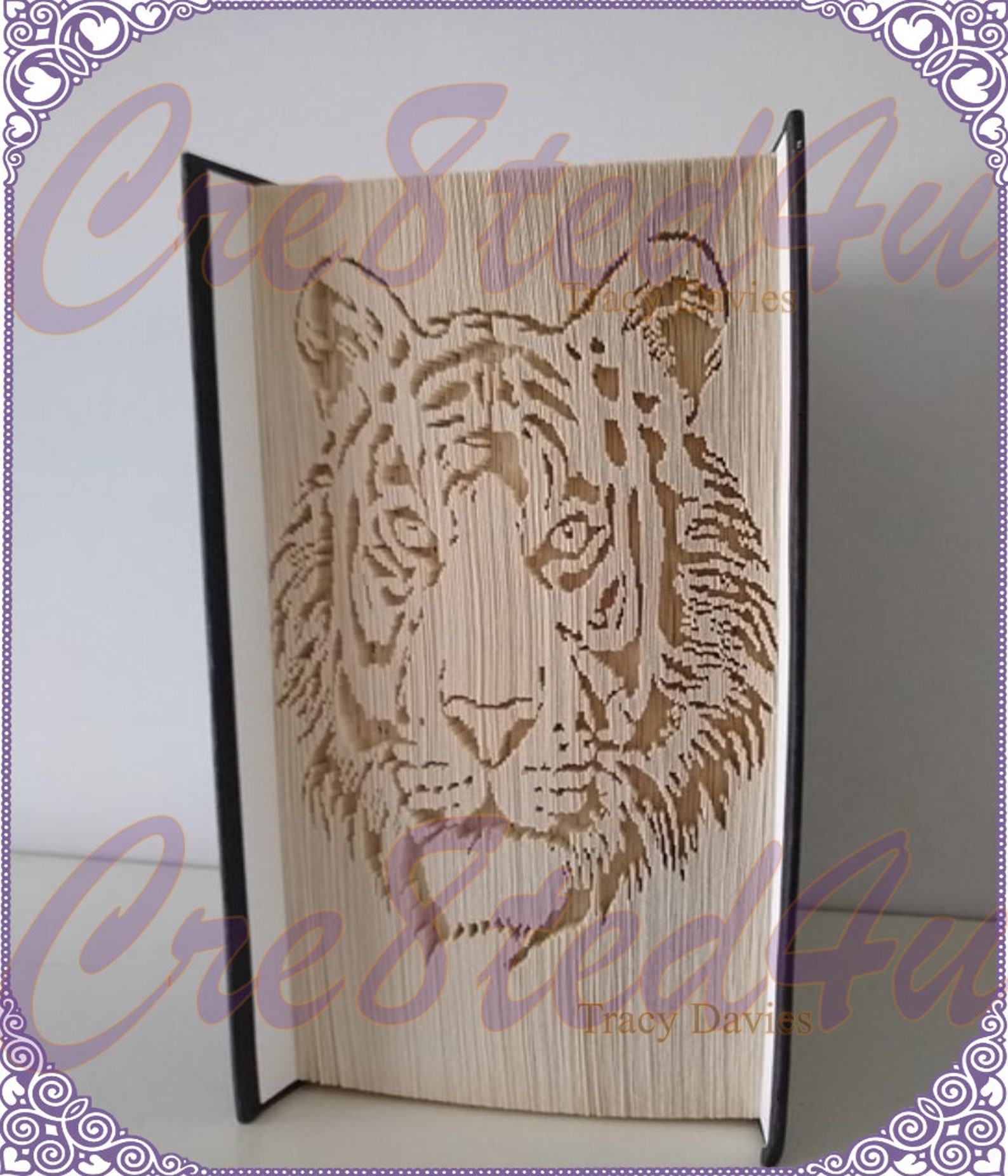 Tiger 180 Cut and Fold Pattern Jungle Animal - Etsy