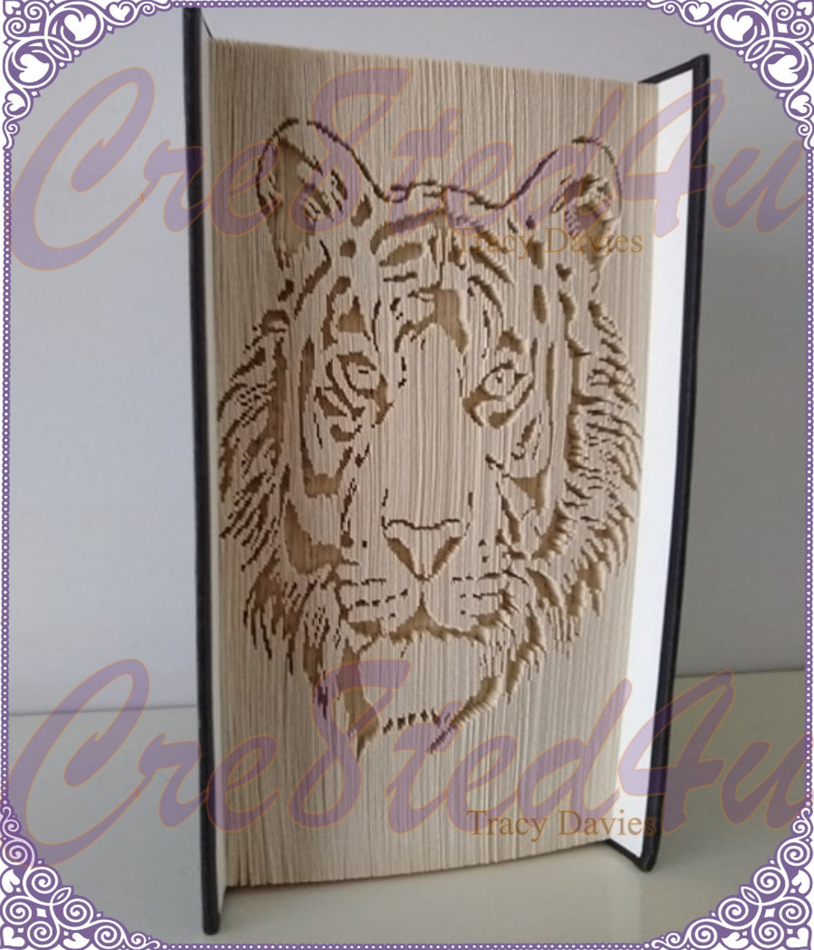 Tiger 180 Cut and Fold Pattern Jungle Animal - Etsy