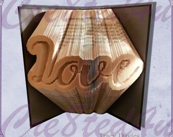 Love  combi bookfolding pattern Perfect Valentines Anniversary Wedding gift with free tutorial