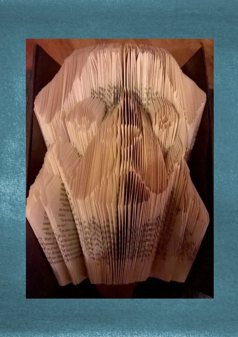 Pug dog book folding pattern with free mmf tutorial/beginners Etsy