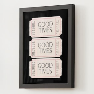 Good Times Ticket Wall Art Retro Digital