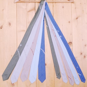 Vintage 1960s Five (5) DEADSTOCK  Skinny Necktie / Four in Hand Lot #3395 (2) / Original Packaging / Retro Collectable Rare