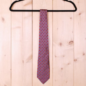 Gravata de seda vintage OSCAR de la RENTA dos anos 80/90 / retrô colecionável rara