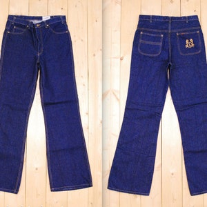 Vintage 1960's/70's Deadstock LANDLUBBER Denim Flare Jeans / Bellbottoms / Hippie / BoHo Chic / Retro Collectable Rare image 1