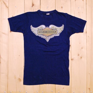 Vintage 1973 ROACH HARLEY DAVIDSON Wings T-shirt / Retro Collectable Rare