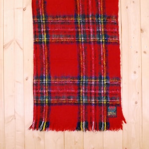 Vintage 1950&#39;s/60&#39;s HEATHER BRAE Mohair Blanket  / Made In Scotland / Retro Collectable Rare
