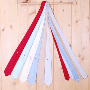 Vintage 1960s Six (6) DEADSTOCK  Skinny Necktie / Four in Hand Lot #3304 (1) / Original Packaging / Retro Collectable Rare