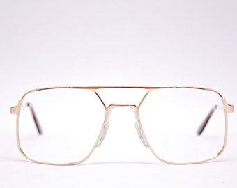 Vintage 1960&#39;s/70&#39;s Deadstock AMERICAN OPTICAL Gold Metal Aviator Eyeglasses NOS / Retro Collectable Rare #2208
