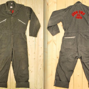 Vintage 1950&#39;s/60&#39;s ANTHONY&#39;S BUCKHIDE Coveralls / John Zink Co Tulsa / Sanforized / Retro Collectable Rare