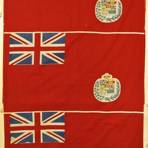 Vintage Pre WW1 Canadian Union Jack Red Ensign Flag/Banner / 1870-1898 / Retro Collectable Rare