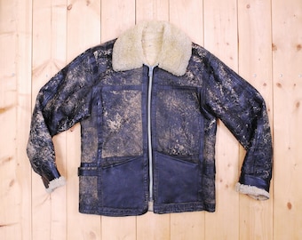 ヴィンテージ 1960 年代/70 年代 ブラウン US NAVY M444 レザー