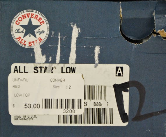 Converse red clearance label