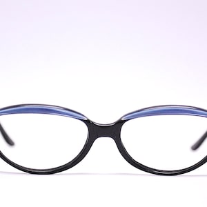Vintage 1950&#39;s RAYBERT Oval Cateye Eyeglasses with Rhinestone Details / Made in France / Retro Collectible Rare #1028