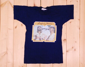Vintage 1976 Original LOGGINS & MESSINA Iron On Heat Transfer on Vintage T-Shirt / Retro Collectable Rare