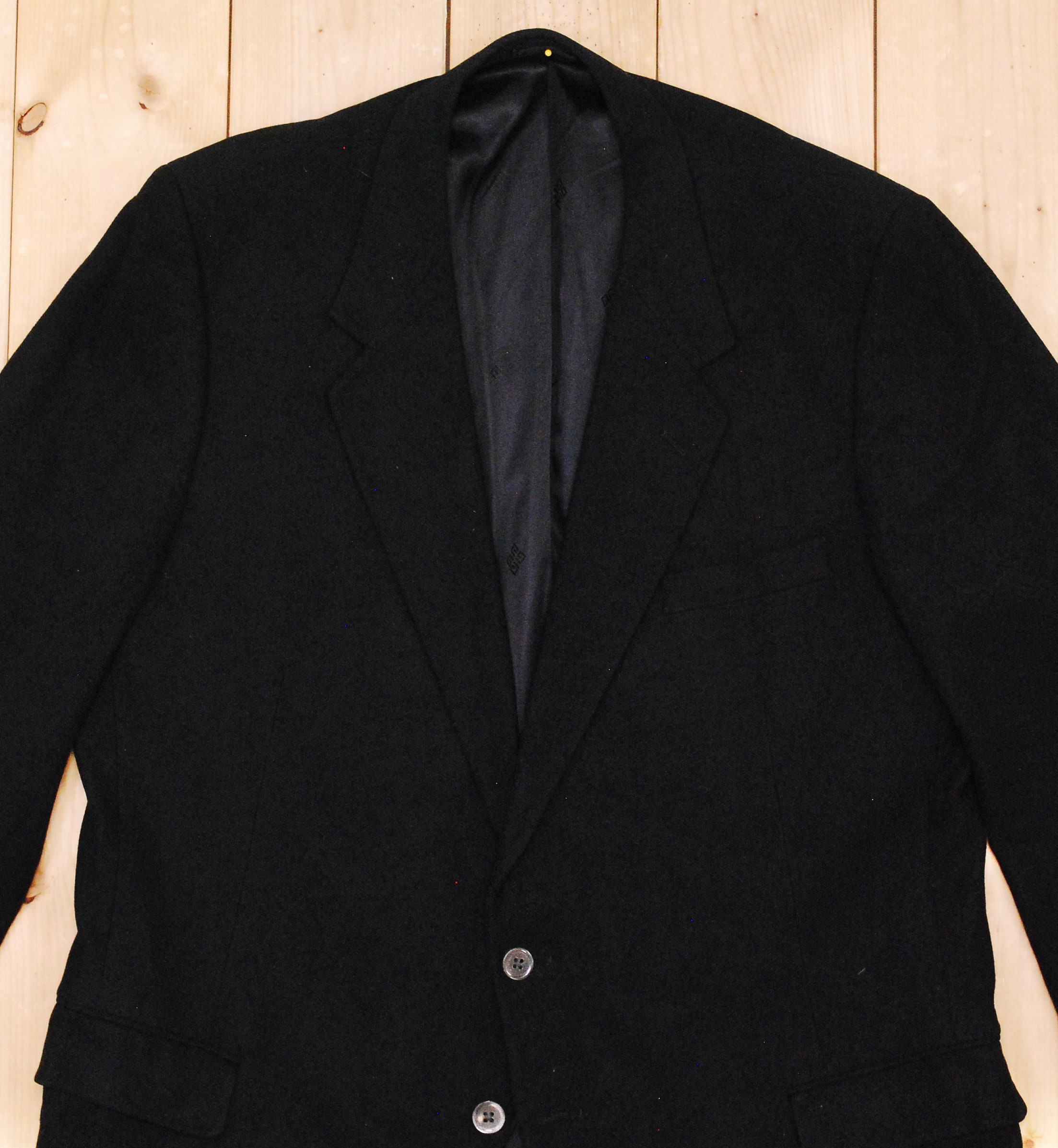 Vintage 1980's/90's Black Men's GIVENCHY Cashmere Suit