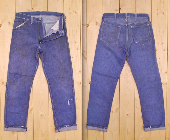 Vintage 1950's/60's WRANGLER BLUE BELL Jeans / Sa… - image 1