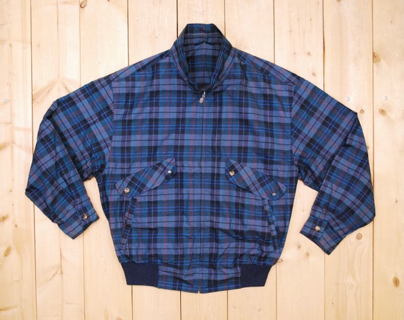 Vintage 1970's/80's SCHNEIDERS Plaid Windbreaker … - image 1