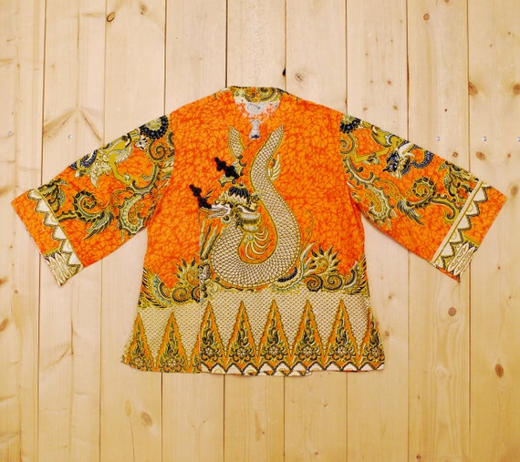 Vintage 1970's Thai Short Sleeve Shirt / Hippie /… - image 1