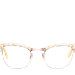 Vintage 1950&#39;s Gold Spider Web TP Cateye Eyeglasses / Gold Filled / Retro Collectible Rare #2744