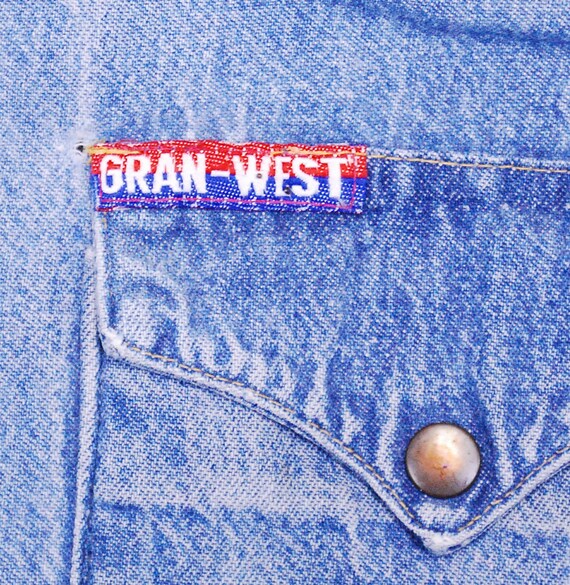 Vintage 1970's/80's Trashed GRAN WEST Denim Weste… - image 4