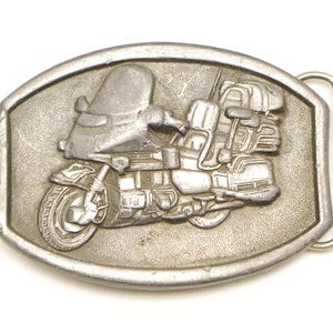 Vintage 1970&#39;s/80&#39;s BUCKLES OF AMERICA &quot;The Ultimate Touring Bike&quot; Pewter Belt Buckle / Limited Edition / Retro Collectable Rare