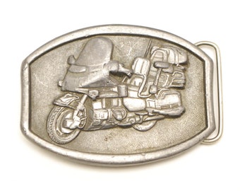 Vintage 1970's/80's BUCKLES OF AMERICA "The Ultimate Touring Bike" Pewter Belt Buckle / Limited Edition / Retro Collectable Rare