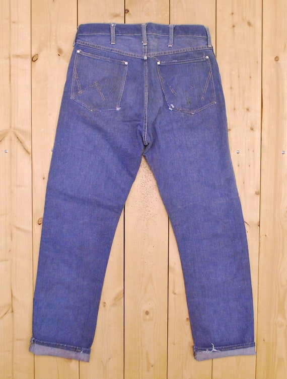 Vintage 1950's/60's WRANGLER BLUE BELL Jeans / Sa… - image 2