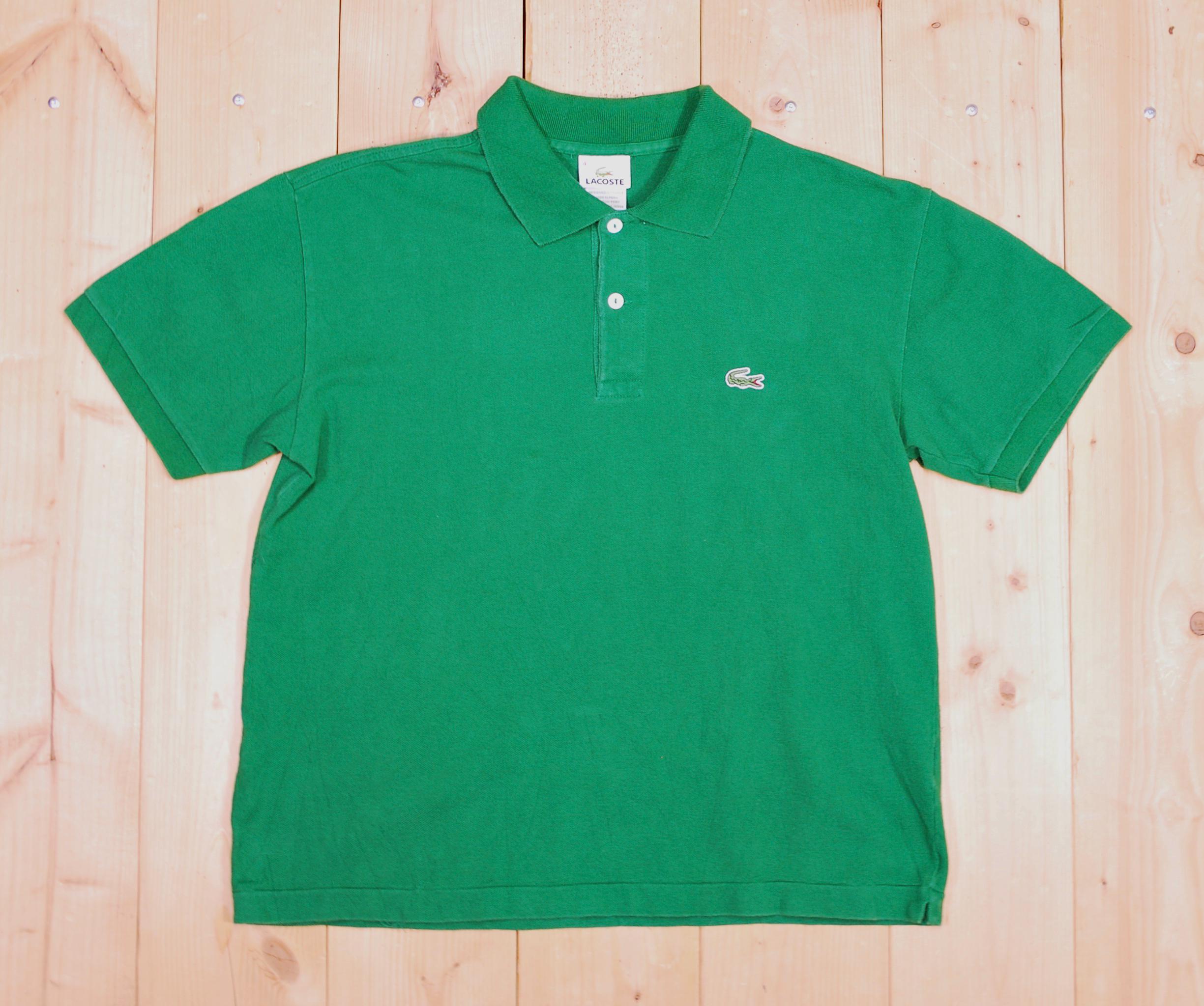 Vintage 1980's/90's Green LACOSTE Pique Polo Shirt / Retro