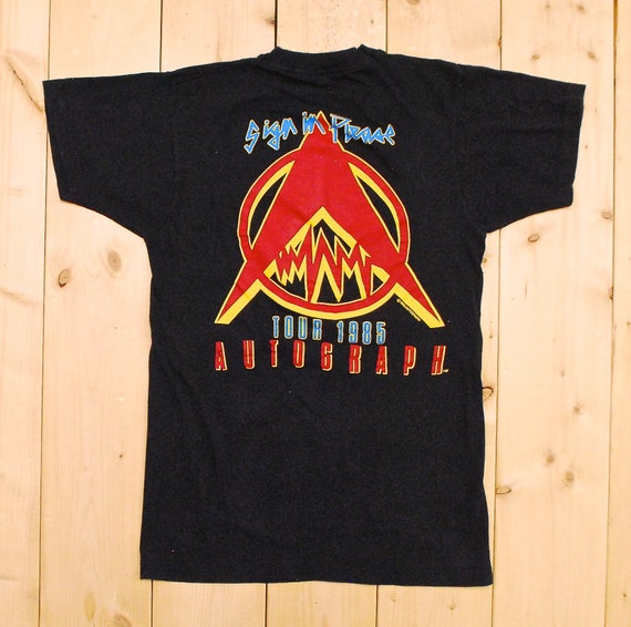 Vintage 1985 AUTOGRAPH Tour T-Shirt / Sign in Ple… - image 6