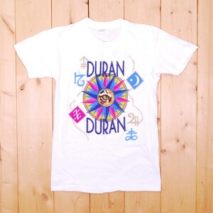 Vintage 1984 DURAN DURAN Seven and the Ragged Tiger Tour White T-Shirt / Retro Collectable Rare