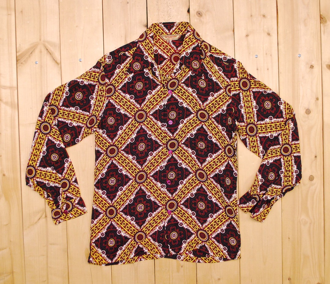 Vintage 1940's Cold Rayon Mcgregor Loop Shirt / Cowpunk
