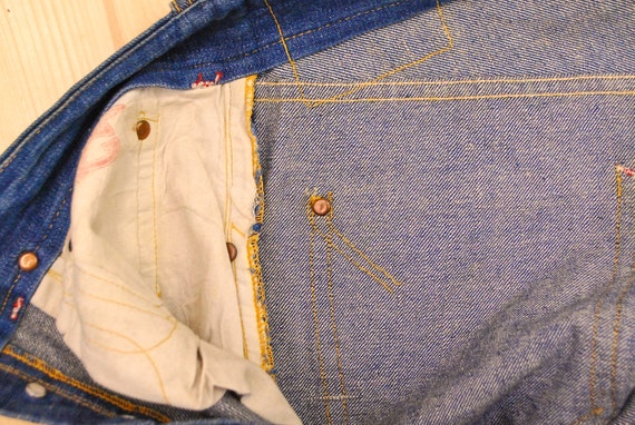 Vintage 1940's/50's GWG Donut Button Denim Jeans … - image 5