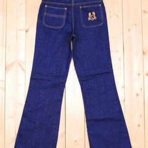 Vintage 1960's/70's Deadstock LANDLUBBER Denim Flare Jeans / Bellbottoms / Hippie / BoHo Chic / Retro Collectable Rare image 7