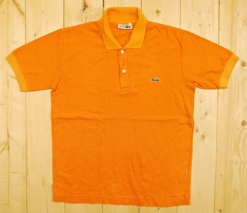 Vintage 1980's Solid Orange LACOSTE Polo Shirt / Made in | Etsy