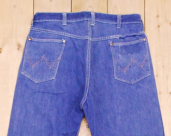 Vintage 1950's/60's WRANGLER BLUE BELL Jeans / Sa… - image 9