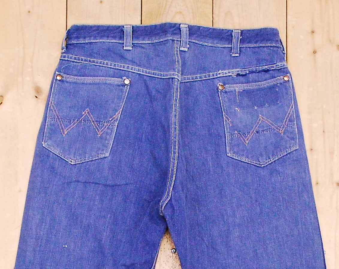 Vintage 1950's/60's WRANGLER BLUE BELL Jeans / Sanforized / Rivet 