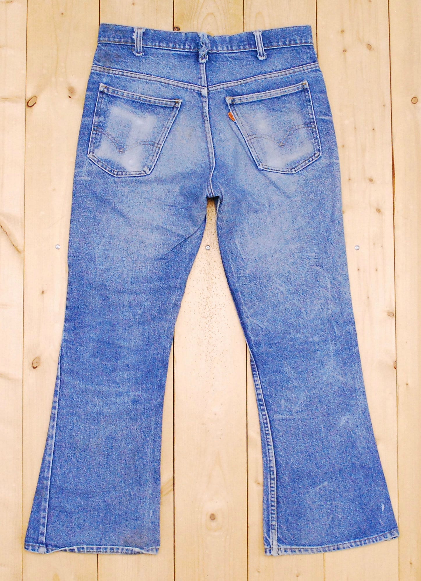 Vintage 1960's/70's Trashed LEVIS Big E Orange Tab Denim Vintage 1960's/70's Trashed LEVIS Big E Orange Tab Denim