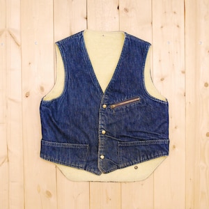 Vintage 1950/60 CARTER'S Denim Jean Vest / Shearling Underwear / Retro Collectable Rzadki