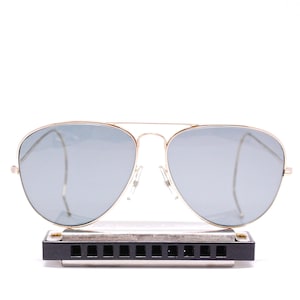 Vintage 1980's SKYDIVER Aviator Sunglasses with Cable Arms / Model EX 912 G / Made in Spain / Retro Collectable Rare #2097